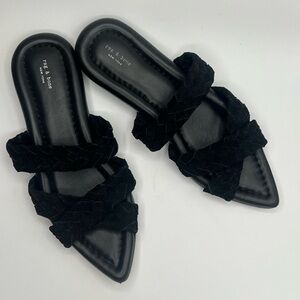 Rag & Bone “Lewis” braided suede pointed toe sandals sz 39 (fits like US 8.5)